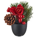 Kunstblume/Seidenblume Amaryllis-Gesteck im Kunststofftopf (8cm)