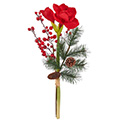 Kunstblume/Seidenblume Amaryllis-Beeren-Strauß groß