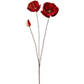 Kunstblume/Seidenblume Mohn Noble Velvet x2 mit besamteter Oberfläche