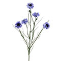 Kunstblume/Seidenblume Kornblume mit 5 Blüten und einer Knospe