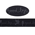Taftband Good Bye mit Drahtkante