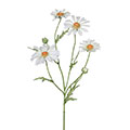 Kunstblume/Seidenblume Margerite mit 4 Blüten und Knospen