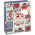 Geschenktragetasche Winter Holiday Patchwork