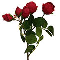 Kunstblume/Seidenblume Rose mit offenen und geschlossenen Blüten