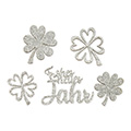 Holzsortiment Frohes neues Jahr mit Glitter