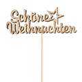 Holzstecker Schöne Weihnachten mit Stern