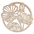Holzdeko Blumenornament
