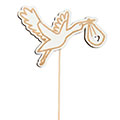 Holzstecker Storch