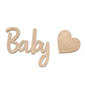 Holzstreuer Baby-Herz