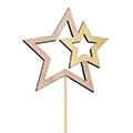 Holzstecker Stern mit Stern