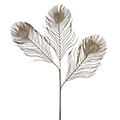 Kunstblume Pfauenfeder metallic x3