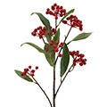 Kunstblume/Seidenblume Vogelbeerenzweig mit Blättern