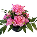 Kunstblumen/Seidenblumen-Gesteck Rose