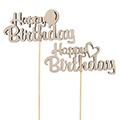 Holzstecker Happy Birthday