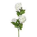 Kunstblume/Seidenblume Schneeballzweig mit 3 Blütenbällen