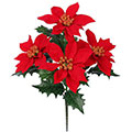 Kunstblume/Seidenblume Poinsettia/Weihnachtsstern-Strauß