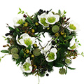 Kunstblume/Seidenblume Christrosenmix-Kranz