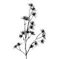 Kunstblume/Seidenblume Zedernzweig metallic schwarz