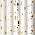 Geschenkpapier-Röllchensortiment White Christmas