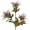 Kunstblume/Seidenblume Distelzweig mit 3 Blüten