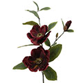 Kunstblume/Seidenblume Magnolien-Ast mit zwei Blüten und einer Knospe
