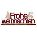 Holzschriftzug Frohe Weihnachten