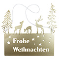 Metall-Schild Frohe Weihnachten