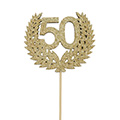 Holzstecker Jubiläumszahl 50er