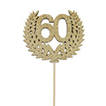 Holzstecker Jubiläumszahl 60er