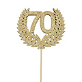 Holzstecker Jubiläumszahl 70er