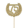 Holzstecker Jubiläumszahl 75er