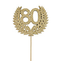 Holzstecker Jubiläumszahl 80er
