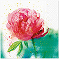 Serviette Peony Watercolor