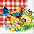 Serviette Chicken Couple