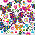 Serviette Colorful Butterfly